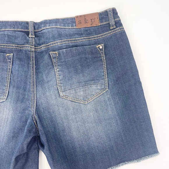 S&P by Standards and Practices Women’s Denim Shorts Size 31 Raw Hem Cutoff - Picture 6 of 9